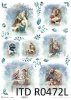 Papel de arroz - Navidad en azul*Reispapier - Weihnachten in blau*Рисовая бумага - Рождество в синем